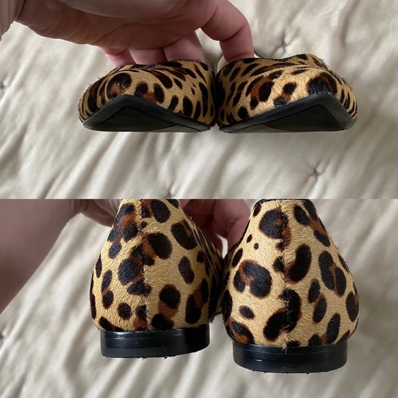 Marc Fisher Analialy calf hair leopard print pointed toe flat 7.5 - Picture 9 of 15